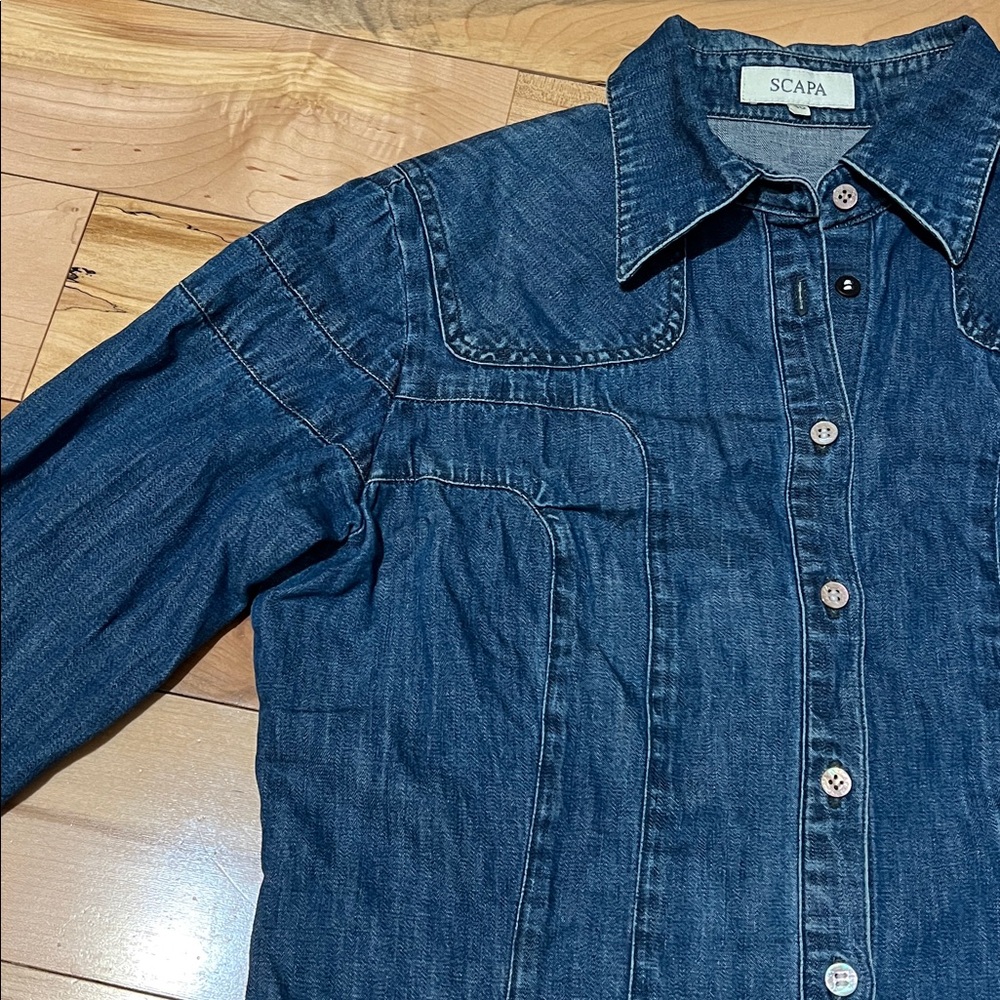 Scapa Women's Denim Button Down Shirt - Picture 9 of 17
